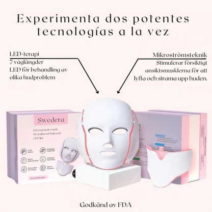 Regen Mask™ LED & Mikroström Ansiktsmask | Synbart fastare hud på 2 veckor