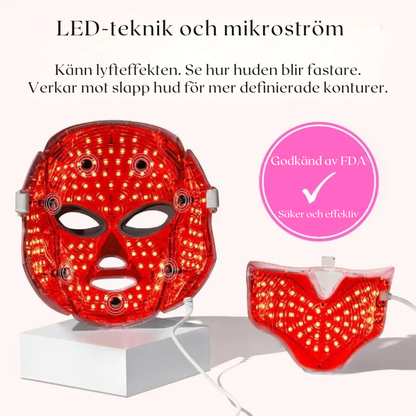 Regen Mask™ LED & Mikroström Ansiktsmask | Synbart fastare hud på 2 veckor