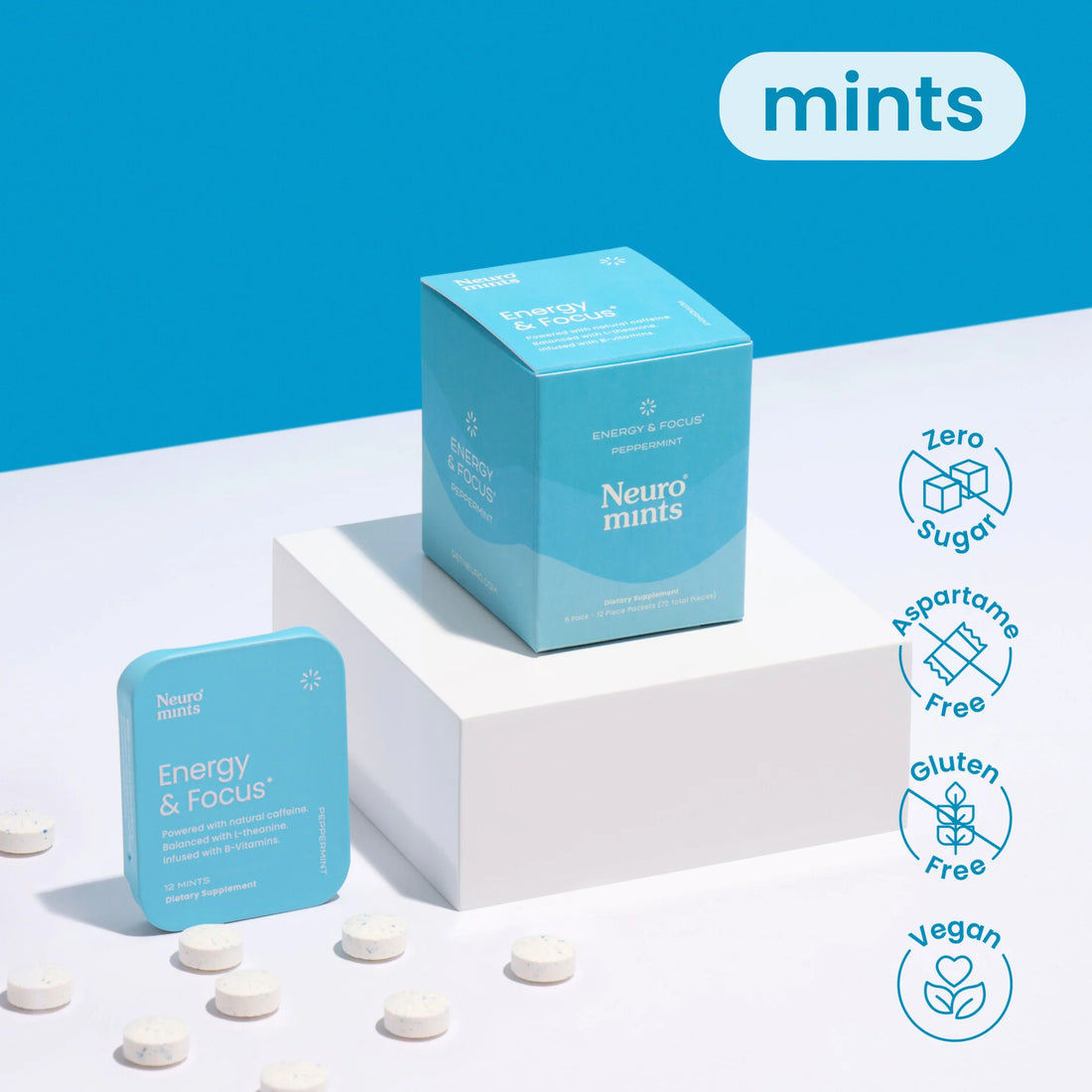 Neuro Mints | Energi & Fokus-pastiller
