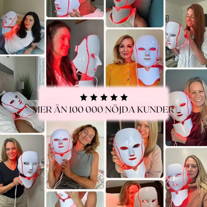 Regen Mask™ LED & Mikroström Ansiktsmask | Synbart fastare hud på 2 veckor