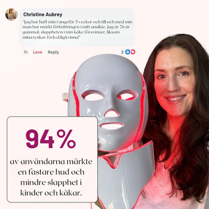 Regen Mask™ LED & Mikroström Ansiktsmask | Synbart fastare hud på 2 veckor