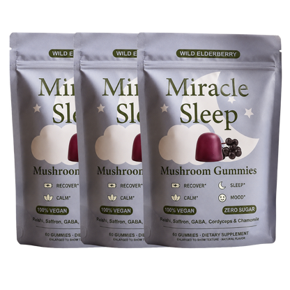 Miracle Sleep™ — Svampgummin med reishi & saffran (60 gummin)