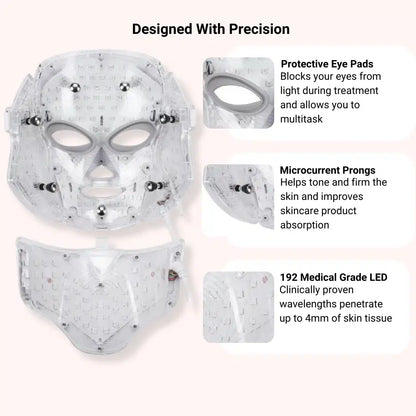 Regen Mask™ LED & Mikroström Ansiktsmask | Synbart fastare hud på 2 veckor