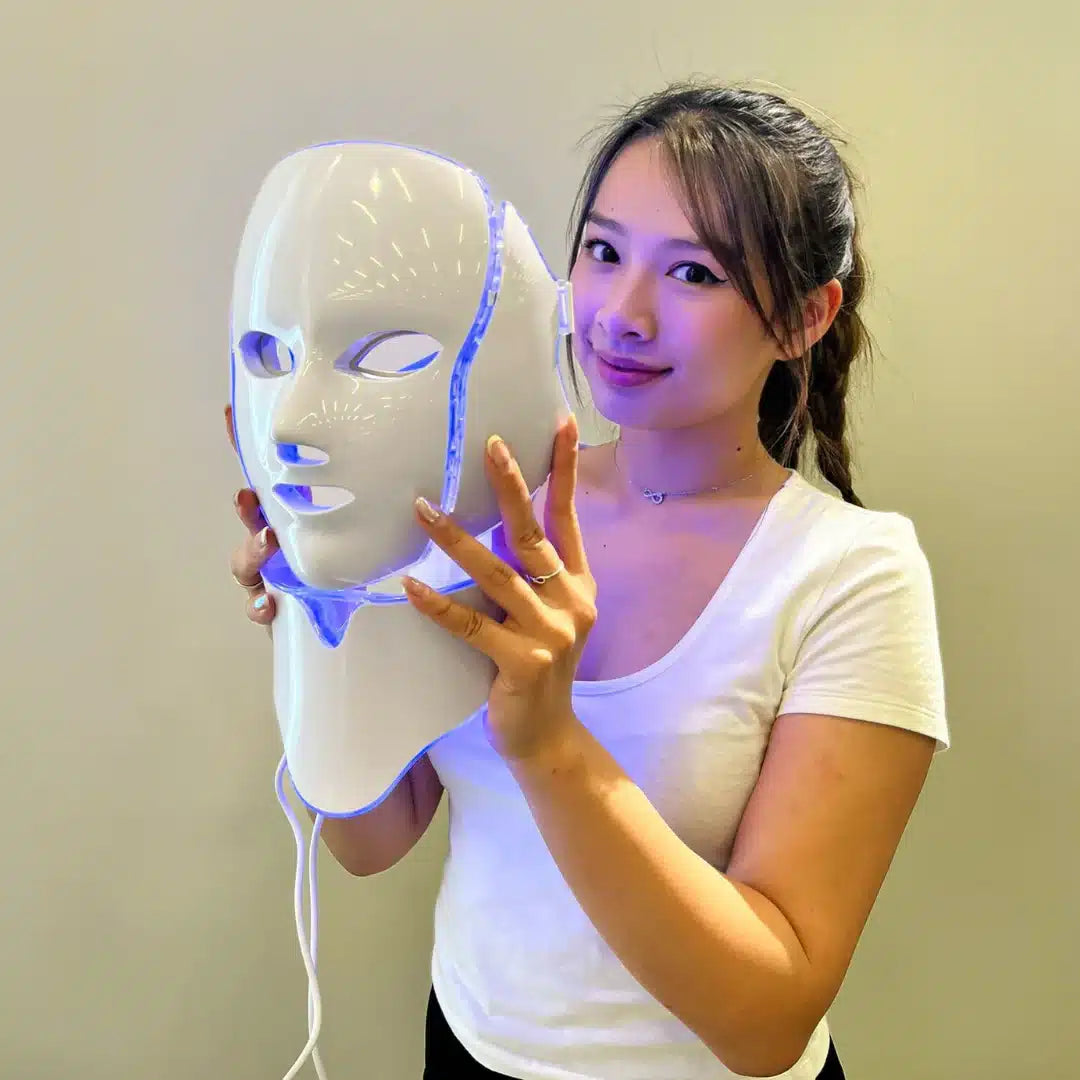 Regen Mask™ LED & Mikroström Ansiktsmask | Synbart fastare hud på 2 veckor