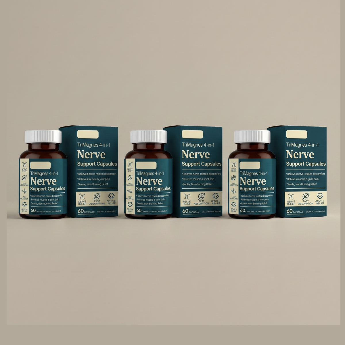 Neuvara TriMagnes 4-in-1, 60 kapslar - 3 pack
