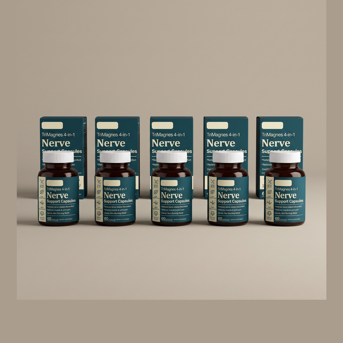 Neuvara TriMagnes 4-in-1, 60 kapslar - 5 pack